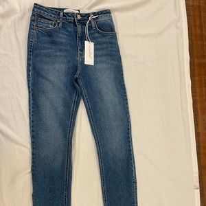 Just black denim straight leg